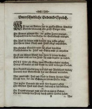 Unterschiedliche Gedenck-Sprüch (1 - 1000)
