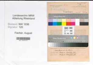 Entnazifizierung August Fischer , geb. 03.01.1898 (Bergmann)
