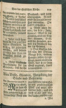 Von Buße, Glauben, Vergebung der Sünde und Besserung.