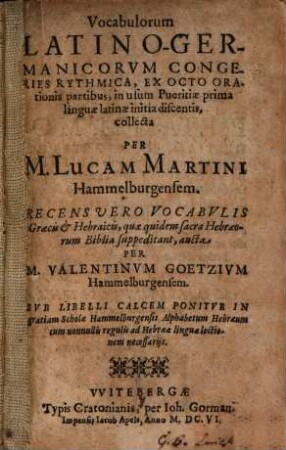 Tractatus Brevis Et Perspicuus De Pvnctis Vocalibvs Hebraeorum : An videlicet sint ejusdem antiquitatis cum consonantibus, & ad scripturae hebraicae ...
