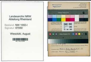 Entnazifizierung August Wiesotzki , geb. 28.04.1916 (Monteur)