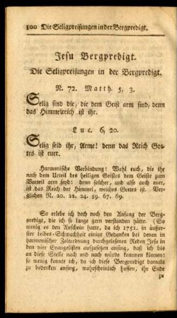 Jesu Bergpredigt
