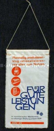 Wettbewerbswimpel des FDGB für das Elektroapparatewerk Berlin-Treptow