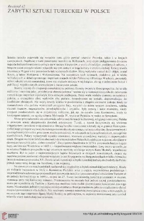 Rozdział 12: Zabytki sztuki tureckiej w Polsce