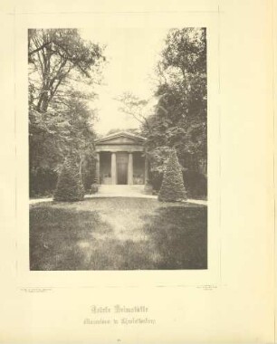 Letzte Heimstätte. Mausoleum in Charlottenburg