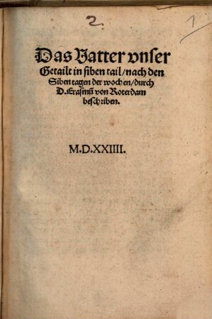 Das Vatter unser : getailt in siben tail
