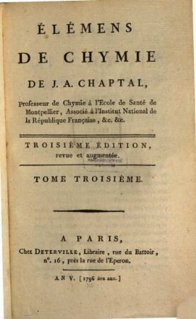 Élémens De Chymie, 3