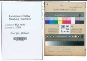Entnazifizierung Wilhelm Fuertjes , geb. 13.10.1904 (Landwirt)