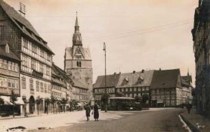 Osterode, Kornmarkt : Kornmarkt oder Marktplatz und Kirche St. Ägidien (oder Marktkirche)