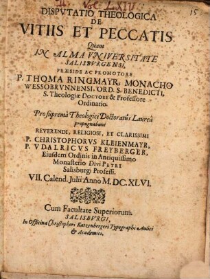 Disp. de vitiis et peccatis