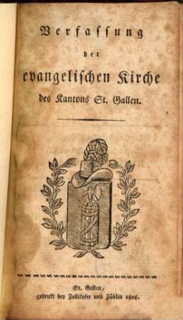Verfassung der evangelischen Kirche des Kantons St. Gallen