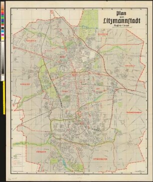 Plan von Litzmannstadt : mit Straßenverzeichnis