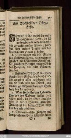 Am Hochheiligen Oster-Feste.