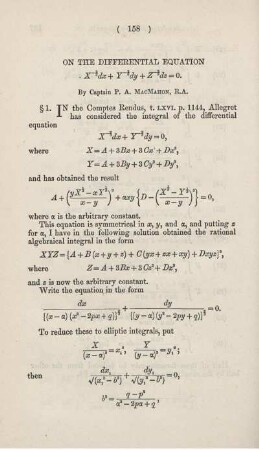 On the differential equation.