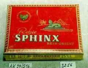 Pappschachtel für 20 Stück Zigaretten "Regie SPHINX REIN ORIENT"