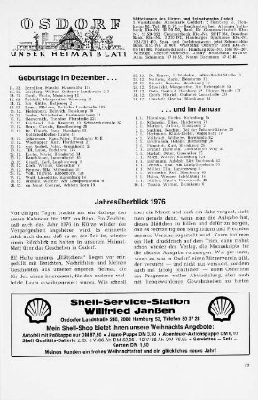 Jahresüberblick 1976