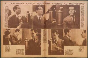 El discutido Ramón Novarro, frente al micrófono [Fotografías]