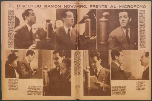 El discutido Ramón Novarro, frente al micrófono [Fotografías]