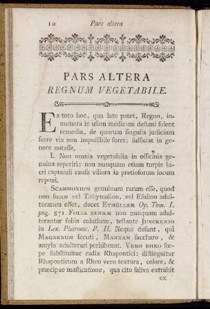 Pars Altera Regnum Vegetabile.