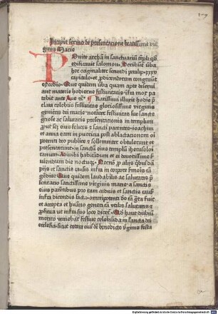Sermo de praesentatione beatissimae virginis Mariae