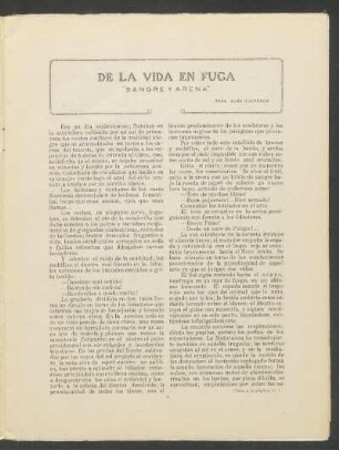 De la vida en fuga : "Sangre y arena"