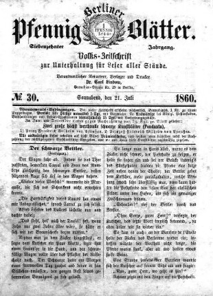 No. 30, Sonnabend, den 21. Juli