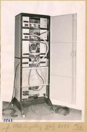 Charakterograph Gesamtansicht Rückseite geöffnet; Foto 1953