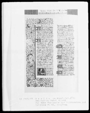 Breviarium Petri Mileti — Initiale B, darin die heilige Jungfrau, Folio 386verso