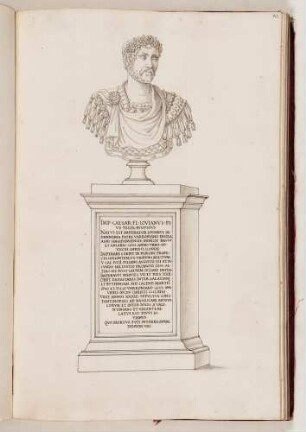 Bildnisbüste des römischen Kaisers Jovian, in: Series continuata omnium Imperatorum [...], Bd. 2, Bl. 43