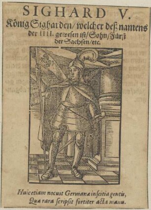 Bildnis des Sighard V., Fürst der Sachsen