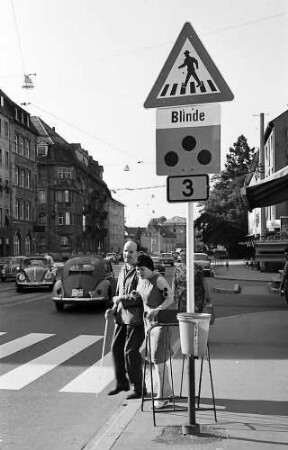 Freiburg: Blindenübergang in der Habsburgerstraße