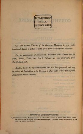 The Cornhill magazine. 4,2. 1861