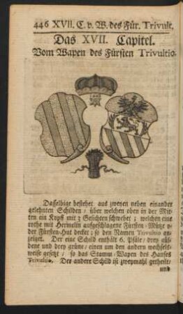 Das XVII. Capitel. Vom Wapen des Fürsten Trivultio