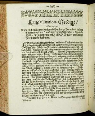Eine Visitation-Predigt.