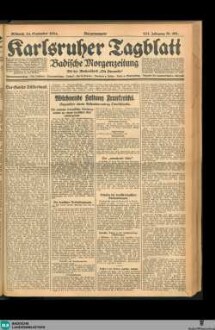 Karlsruher Tagblatt, Morgenausgabe