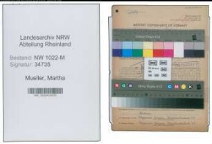 Entnazifizierung Martha Mueller , geb. 21.02.1910 (Kaufmaennische Angestellte)