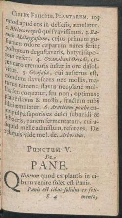 Punctum V. De Pane