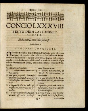 Concio LXXXVIII. Festo Dedicationis Ecclesiae.