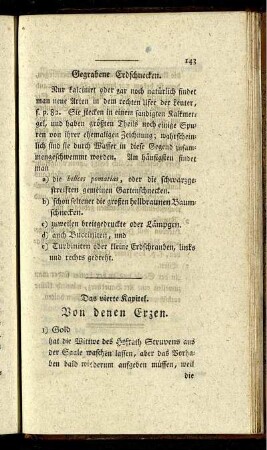 Das vierte Kapitel. Von denen Erzen.