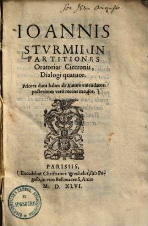 In partitiones oratorias Ciceronis dialogi quatuor