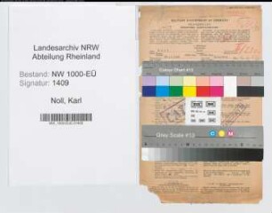 Entnazifizierung Karl Noll, geb. 25.11.1908 (Angestellter)