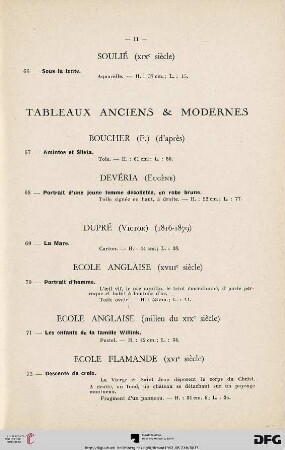 Tableaux anciens & modernes (Nr. 67-100)