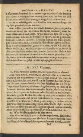 Het XVI. Capittel
