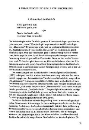 1. Kriminologie im Zwielicht