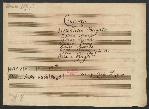 Konzerte; vlc, orch; A-Dur