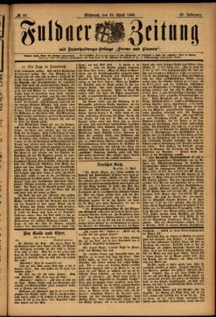 Ausgabe vom Mittwoch, den 15. April 1896.