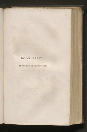 Book Fifth. Settlement of the country.