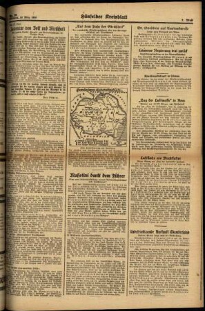 Zweite Ausgabe vom Mittwoch, den 29. März 1939.
