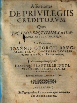 Assertiones de privilegiis creditorum