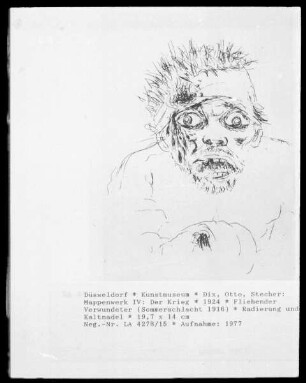 Mappenwerk IV: Der Krieg — Fliehender Verwundeter (Sommerschlacht 1916)